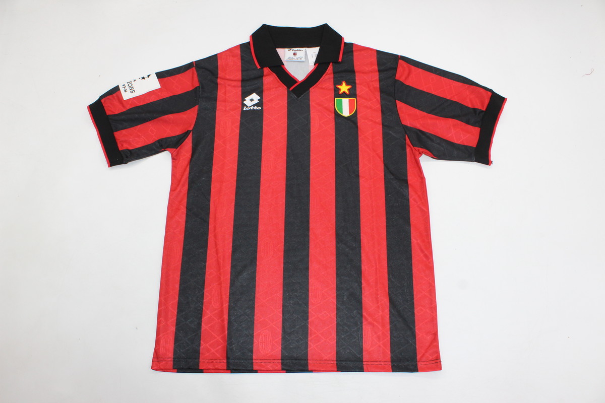 AAA Quality AC Milan 94/95 Home UCL Final Soccer Jersey